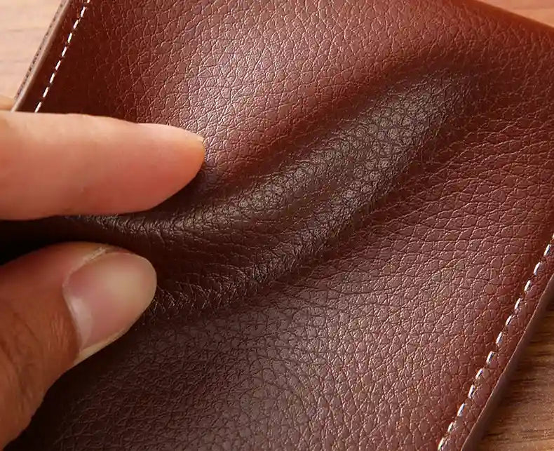 Carteira Masculina Pequena Axion Brown Couro PU