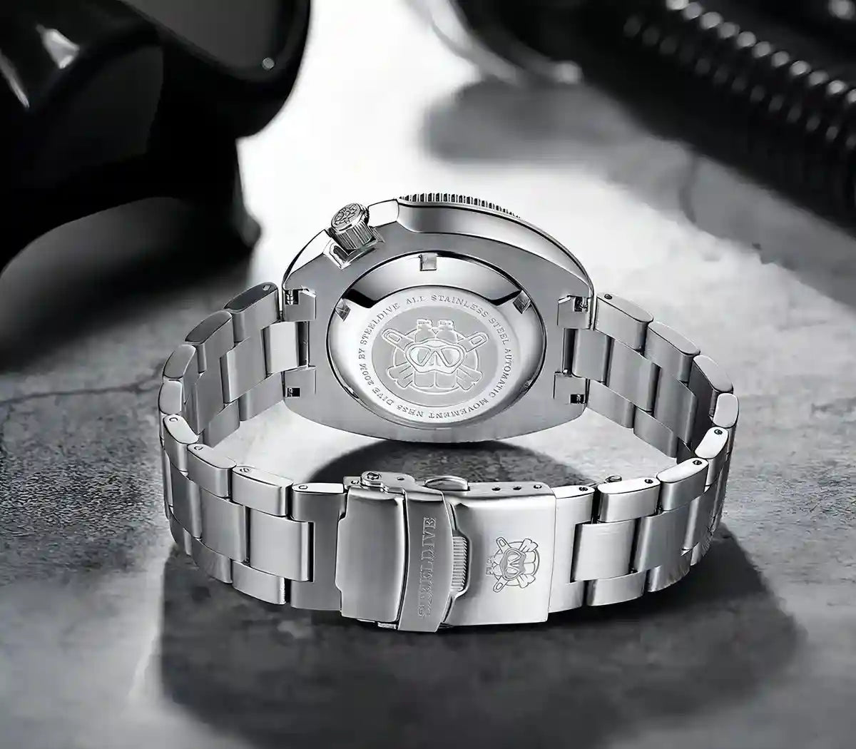 Relógio Masculino Automático Marinor detalhes da pulseira