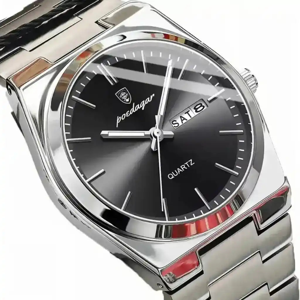 Relogio Quartzo Masculino Empire Black com detalhe do acabamento premium