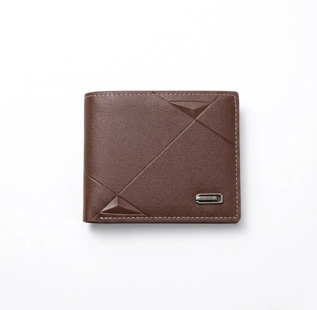 Carteira Masculina Pequena Axion Brown de frente 