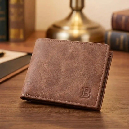 Carteira Masculina Pequena Bravus Brown detalhes premium