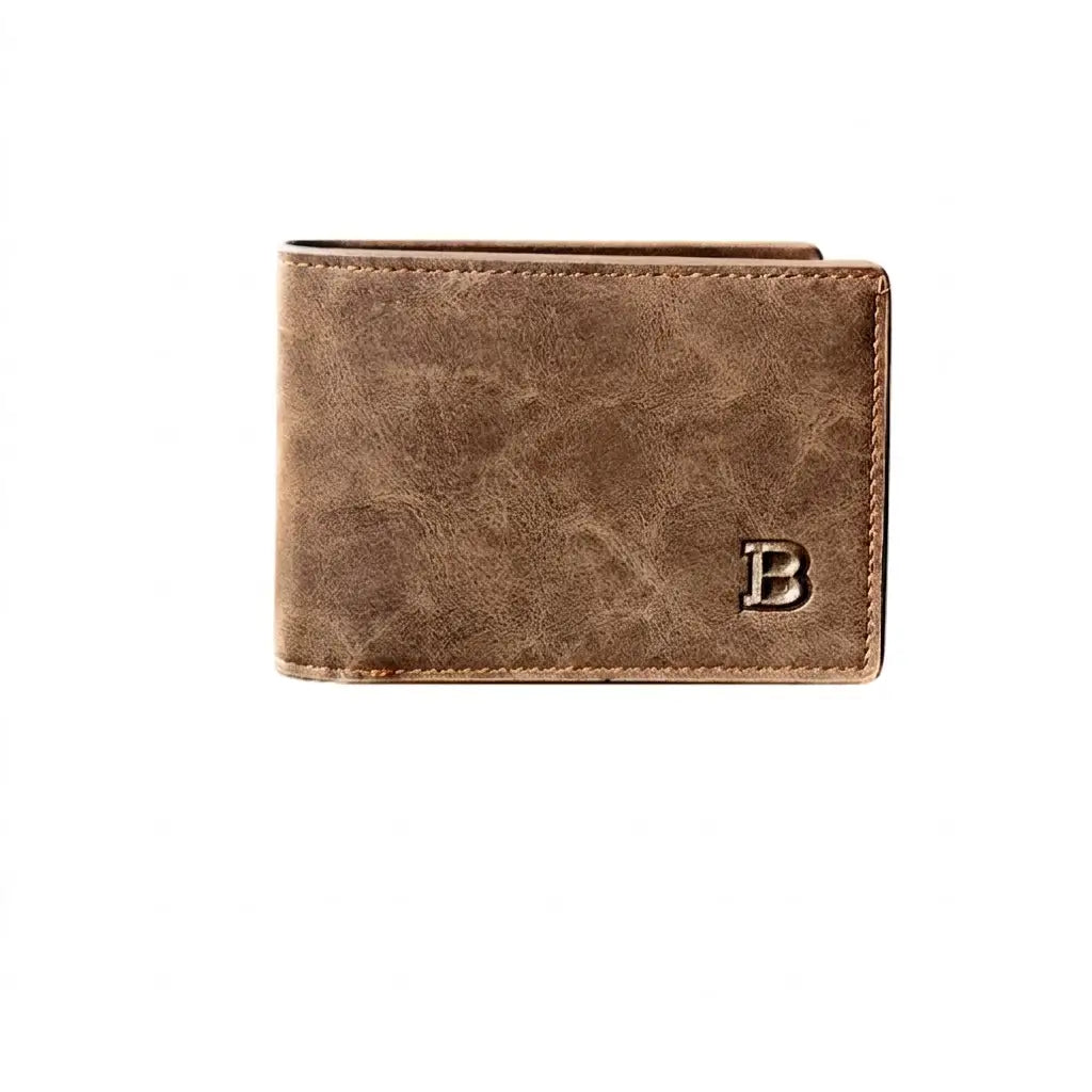 Carteira Masculina Pequena Bravus Brown De Pé
