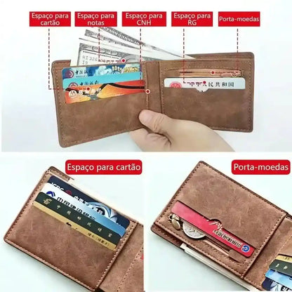 Carteira Masculina Pequena Bravus Brown informações 