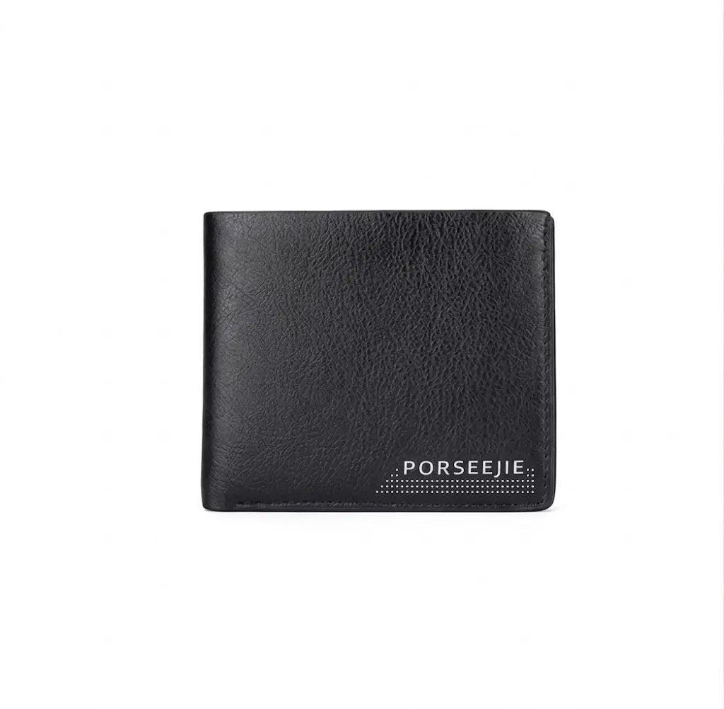 Carteira Masculina Slim Modelo Compact Black Em Pé