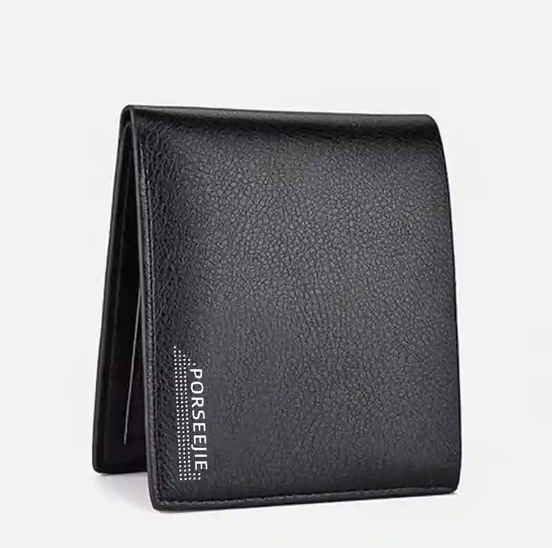 Carteira Masculina Slim Modelo Compact Black sem zíper