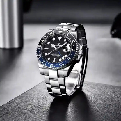 Relógio Automático Masculino Kronos Black Blue sobre mesa 