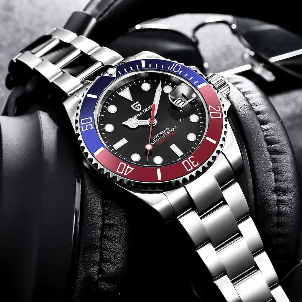 Relógio Automático Masculino Kronos Blue Red Frente