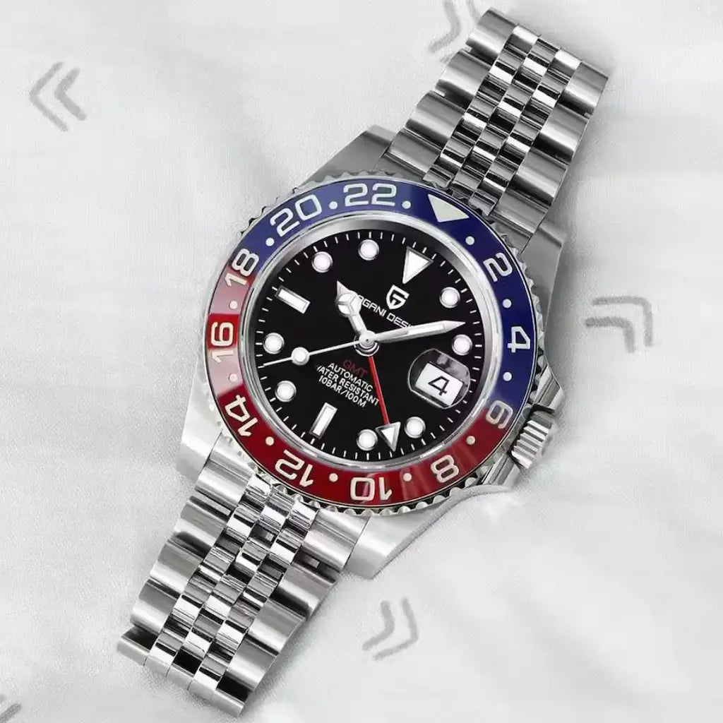 Relógio Automático Masculino Kronos Blue Red Mostrador 