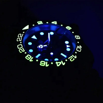 Relógio Automático Masculino Kronos Blue Red Iluminação 