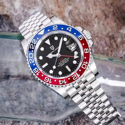 Relógio Automático Masculino Kronos Blue Red Mostrador 