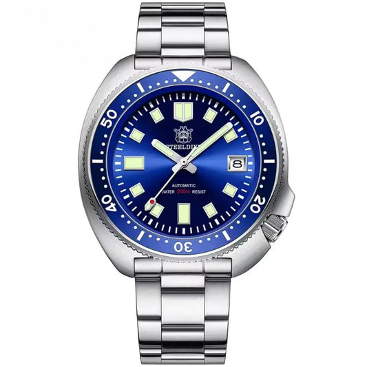 Relógio Automático Masculino Marinor Blue Vista Frontal