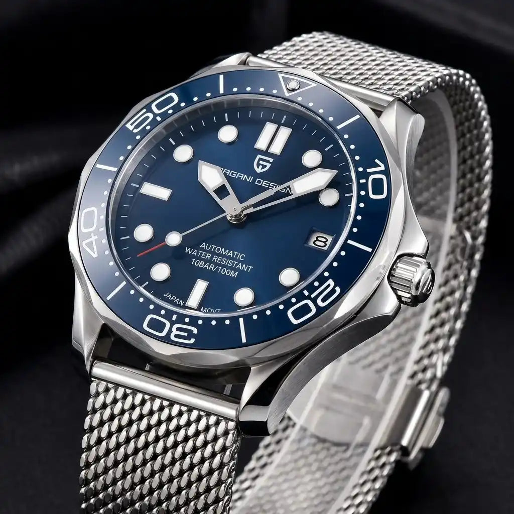 Relógio Automático Masculino Obsidian Blue Mostrador