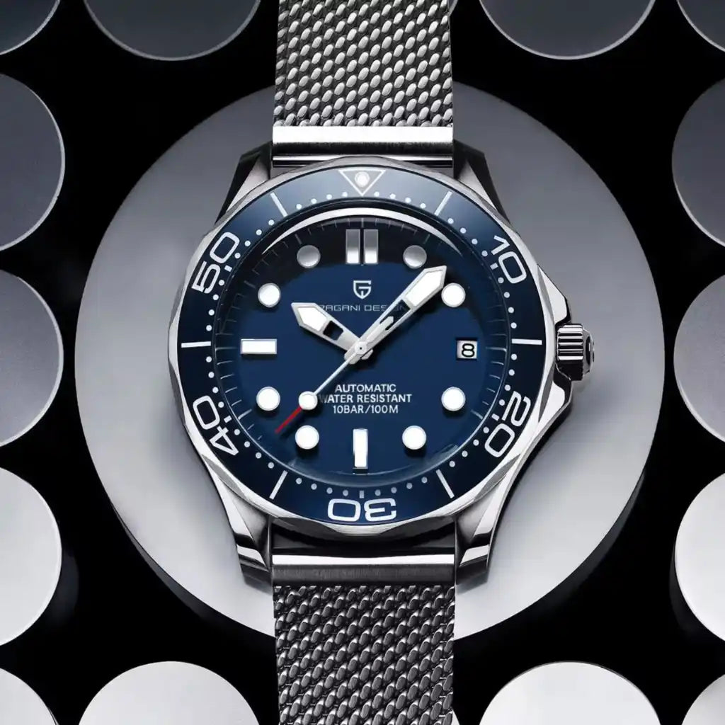 Relógio Automático Masculino Obsidian Blue Em Pé