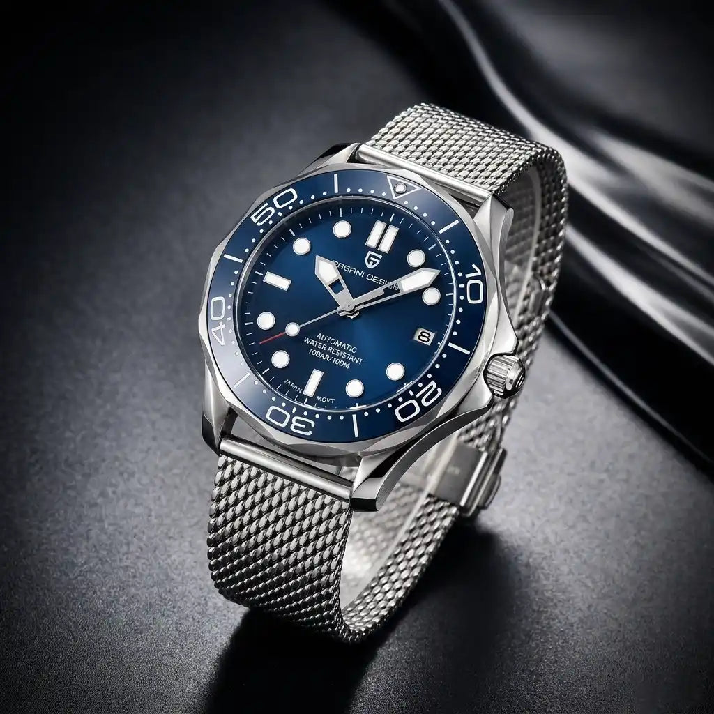 Relógio Automático Masculino Obsidian Blue Ponteiros