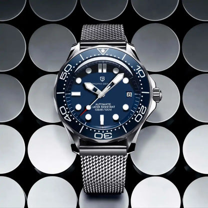 Relógio Automático Masculino Obsidian Blue Botões Funcionais