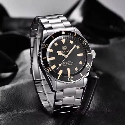 Relógio Automático Masculino Vórtex Black Em Pé
