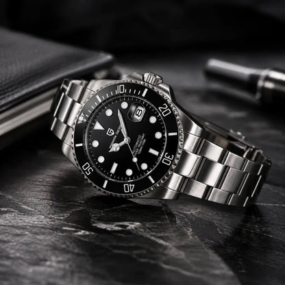Relógio Masculino Automático Cobalt Black detalhe do mostrador
