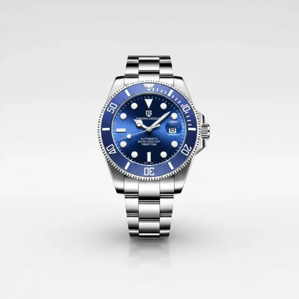 Relógio Masculino Automático Cobalt Blue em fundo branco