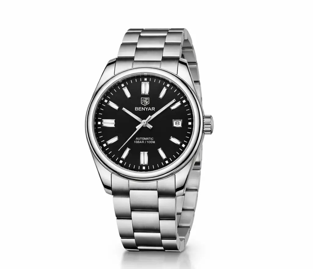Relógio Masculino Automático Zaren Black Qualidade Premium 