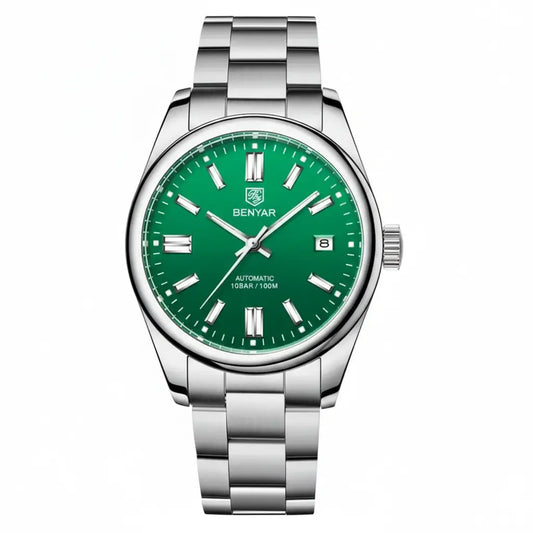 Relógio Masculino automático zaren green de frente