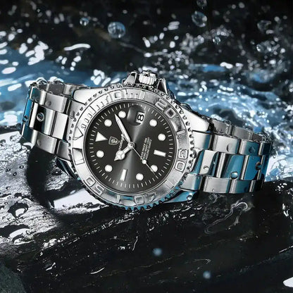 Relógio Masculino Quartzo Abyss Black deitado