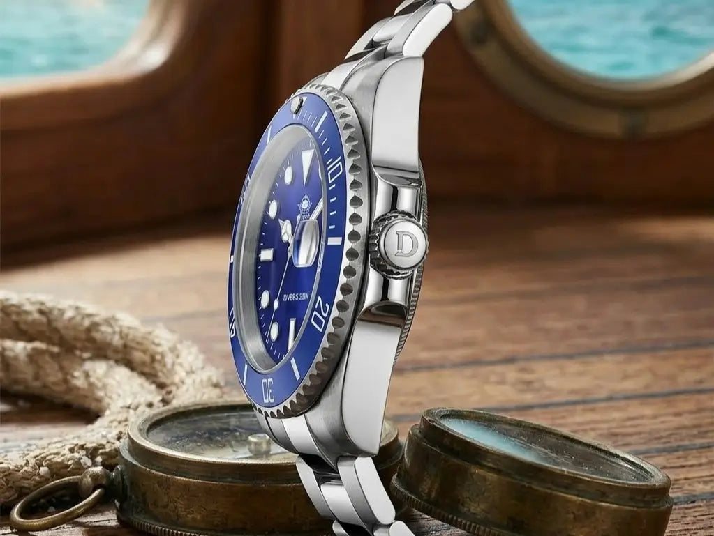 Relogio Masculino Quartzo Nautex Blue Exibindo botões 