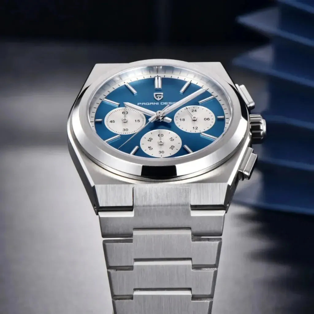 Relógio Masculino Quartzo Ravelle Blue Botão