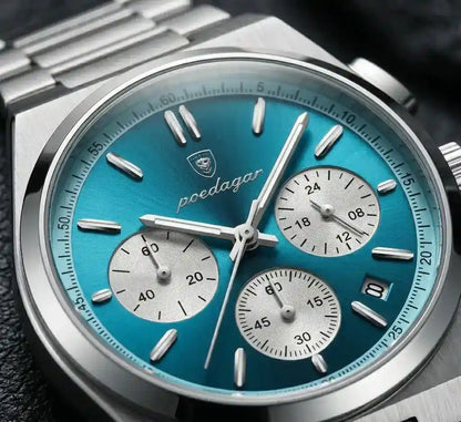 Relógio Masculino Quartzo Veron Blue Coroa giratória 