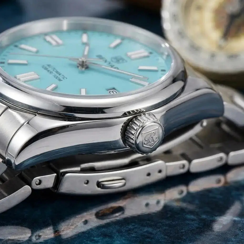 Relógio Masculino Automático Zaren  Blue Detalhes Premium