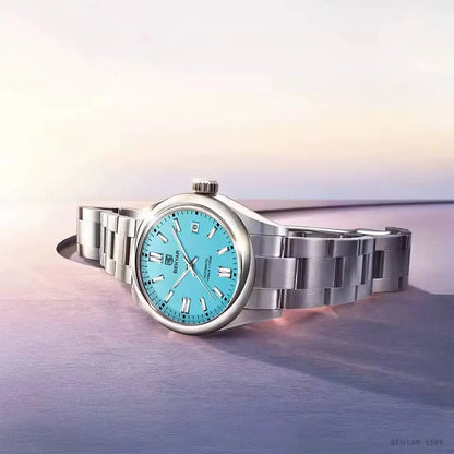 Relógio Masculino automático zaren blue deitado