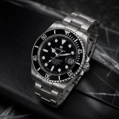 Relógio Mecânico Masculino Kronx Black Botões Laterais