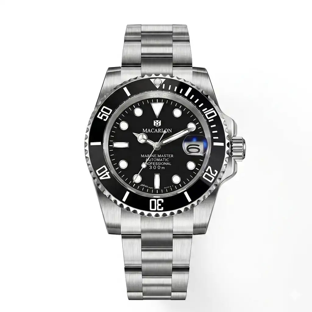 Relógio Mecânico Masculino Kronx Black Vista Frontal