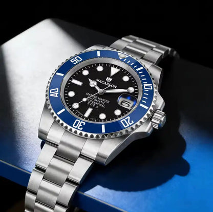 Relógio Mecânico Masculino Kronx Blue Detalhe Mostrador