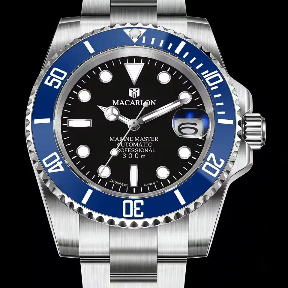 Relógio Mecânico Masculino Kronx Blue Ponteiros Luminosos
