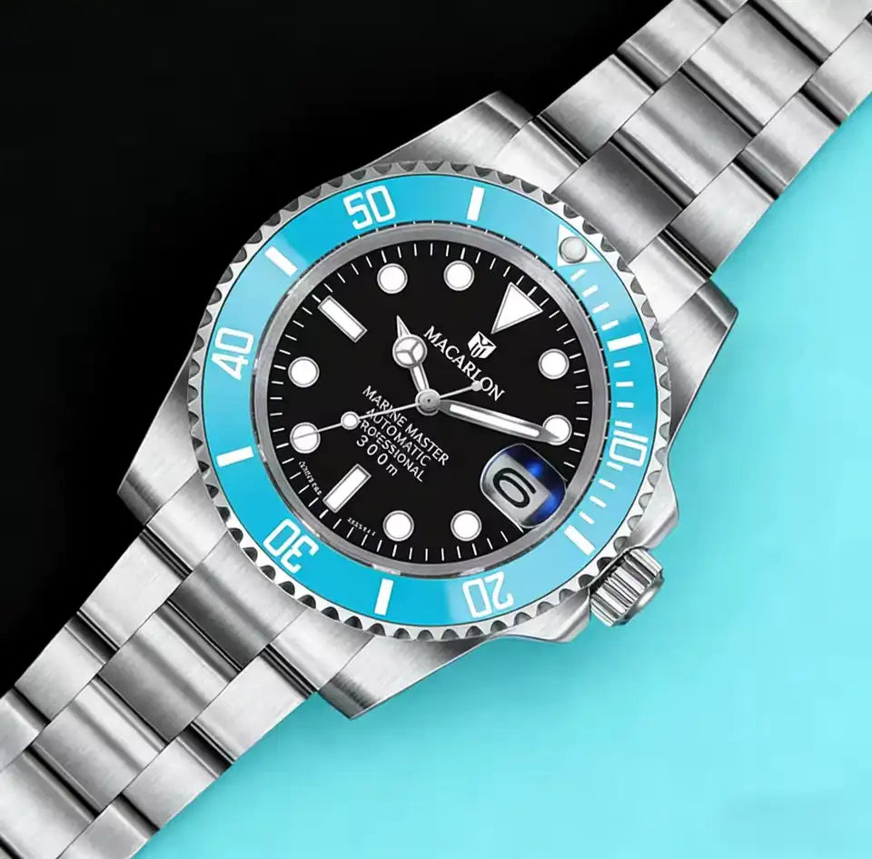 Relógio Mecânico Masculino Kronx Light Blue Detalhe Mostrador