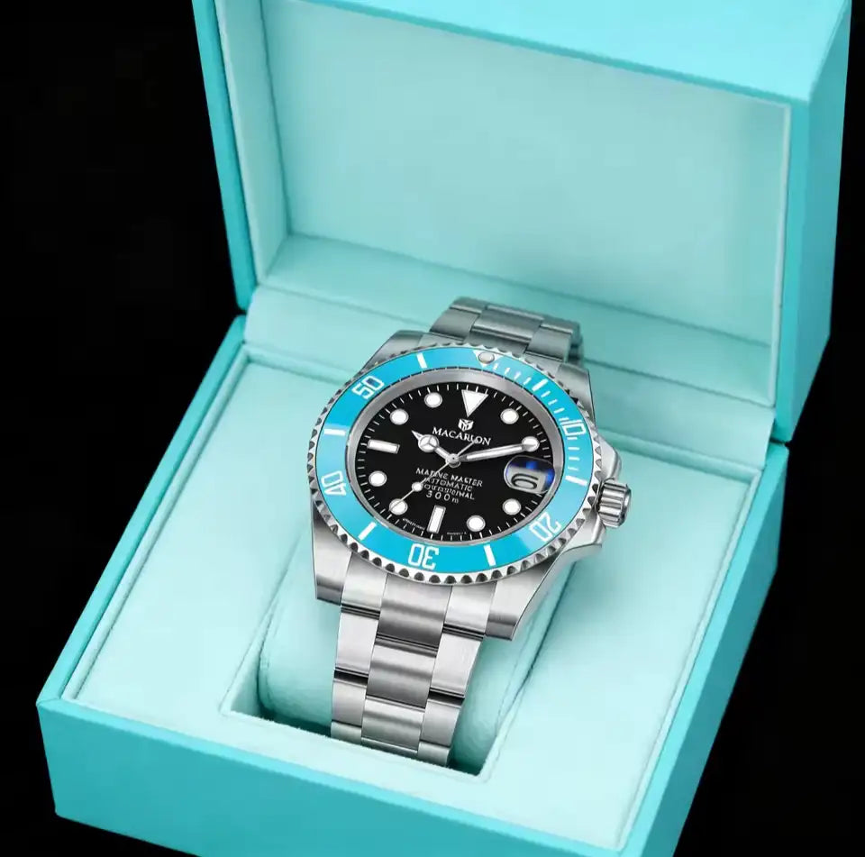 Relógio Mecânico Masculino Kronx Light Blue Movimento NH35