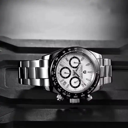 Relogio Quartzo Masculino Auralis White deitado sobre superfície 