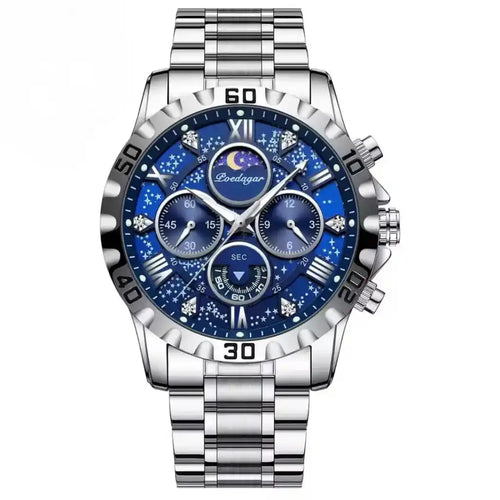 Relogio Quartzo Masculino Lunaris Blue exibindo vista frontal 