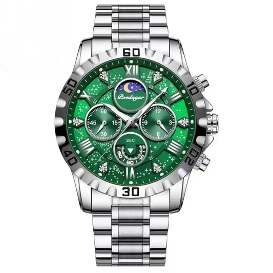 Relogio Quartzo Masculino Lunaris Green exibindo vista frontal 