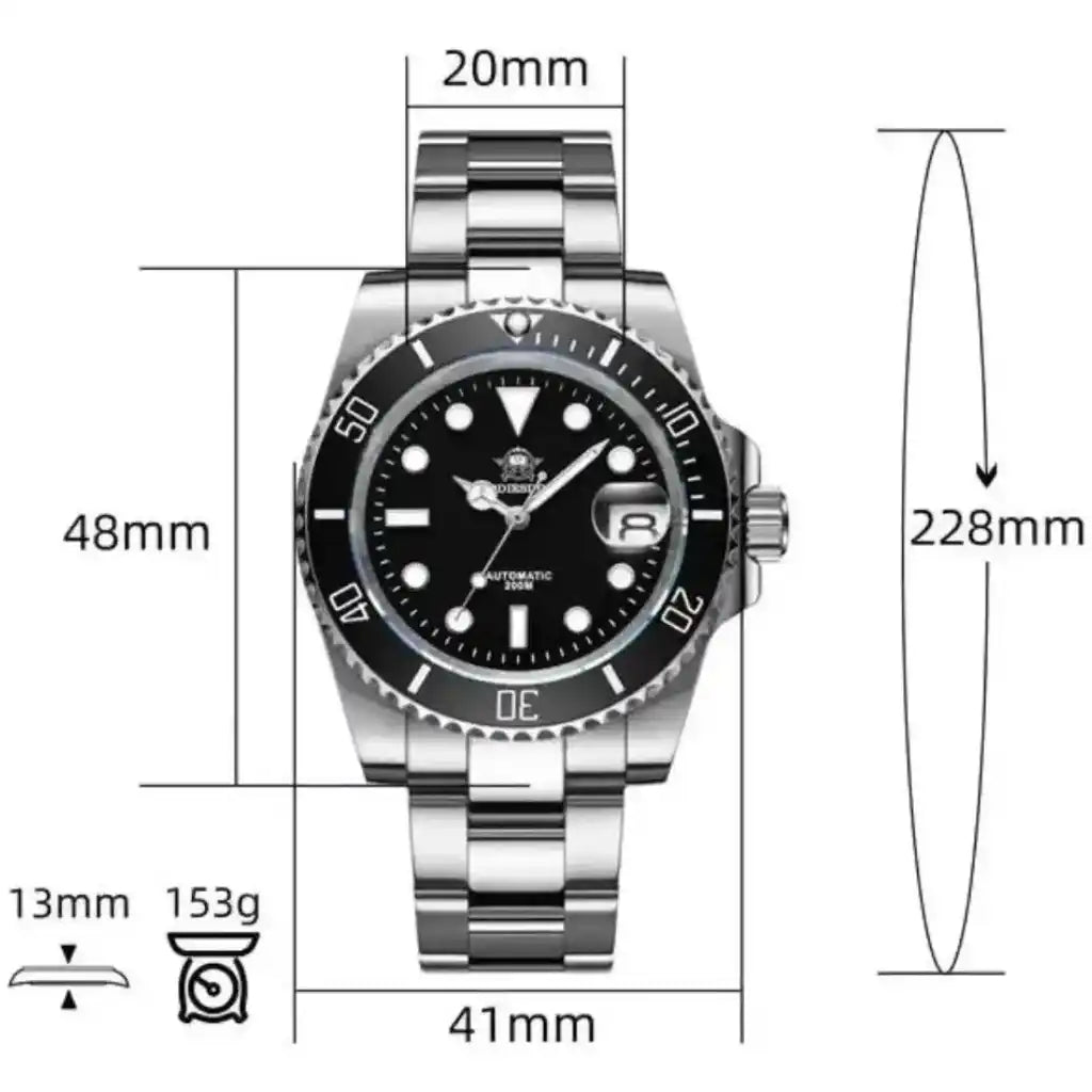 Relogio Quartzo Masculino Nautex Black medidas