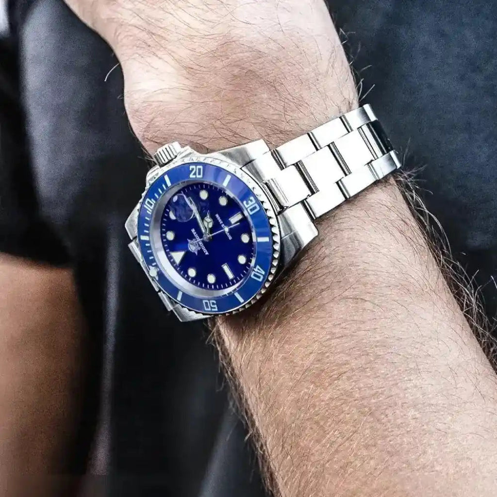 Relogio Quartzo Masculino Nautex Blue usado no pulso 