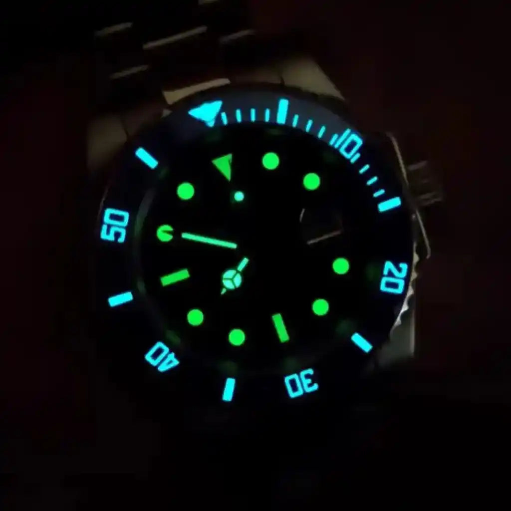 Relogio Quartzo Masculino Nautex Blue com ponteiros e índices luminosos 