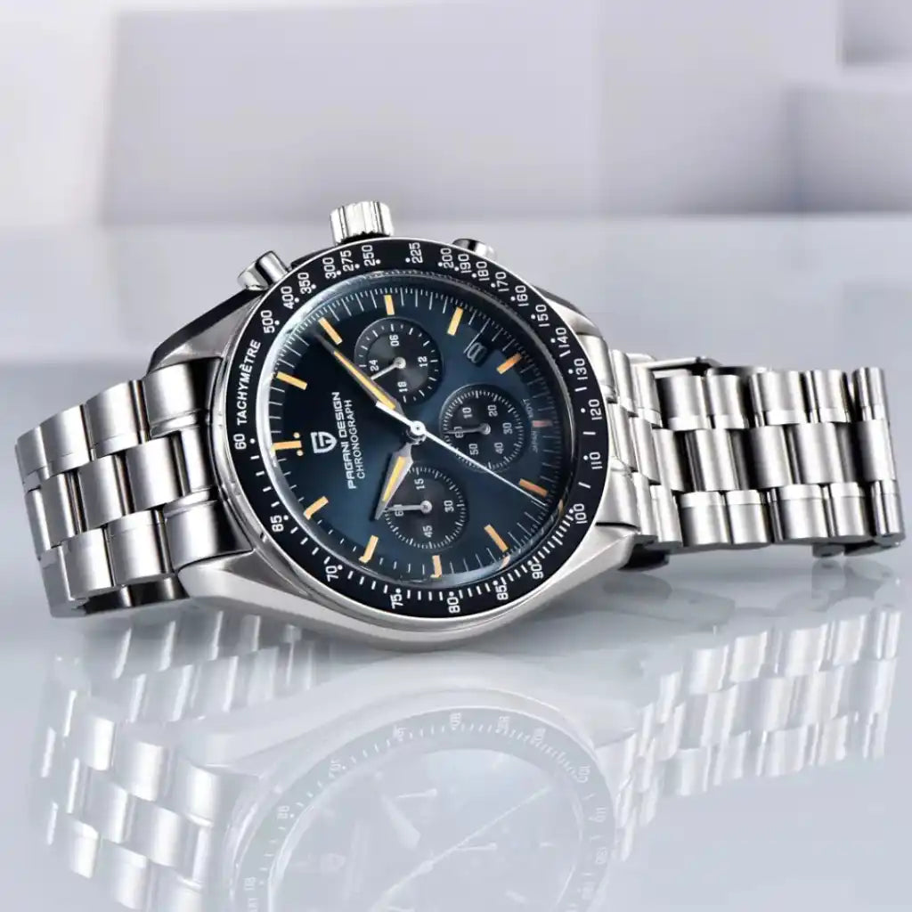 Relogio Quartzo Masculino Nexor Dark Blue em vista lateral 