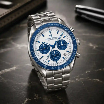 Relogio Quartzo Masculino Nexor White fotografado em ângulo de 45 graus 