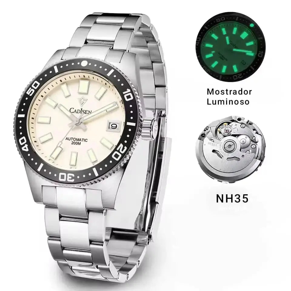 Relógio Automático Nautic Cream Informações 
