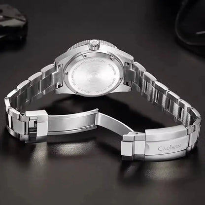 Relógio Automático Nautic Creme Detalhes da pulseira 