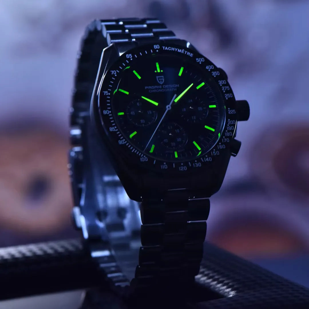 Relógio Quartzo Nexor Dark Blue Iluminação Do Mostrador 