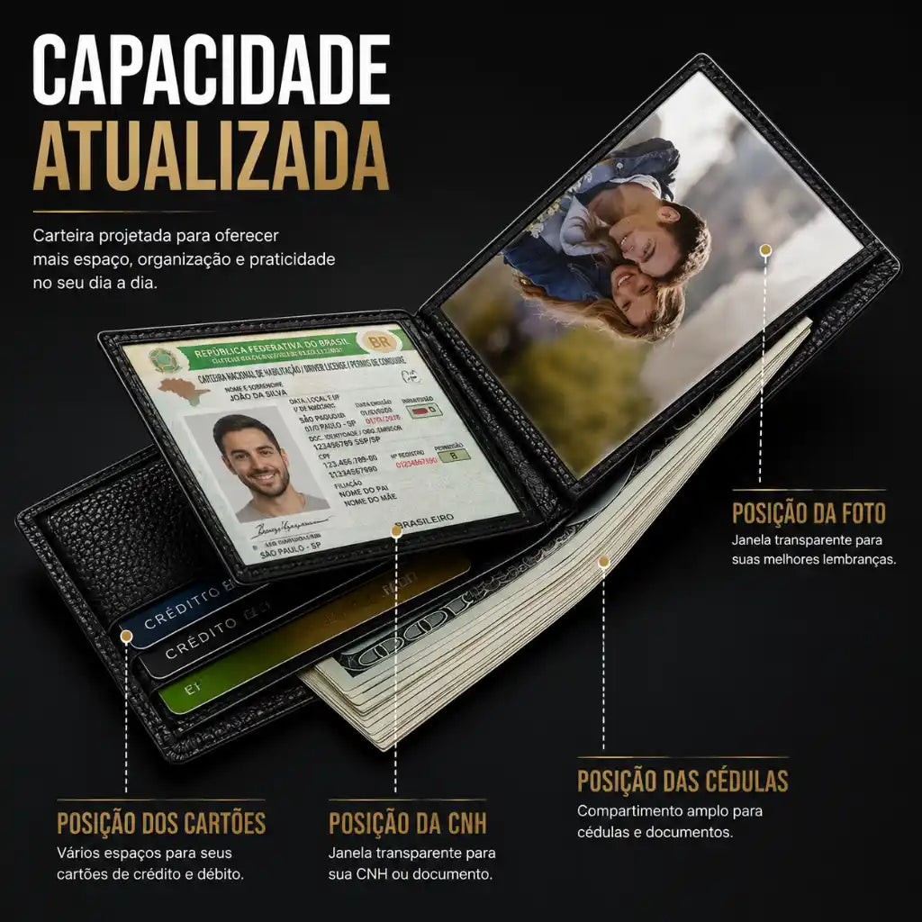 Carteira Masculina Essential Black